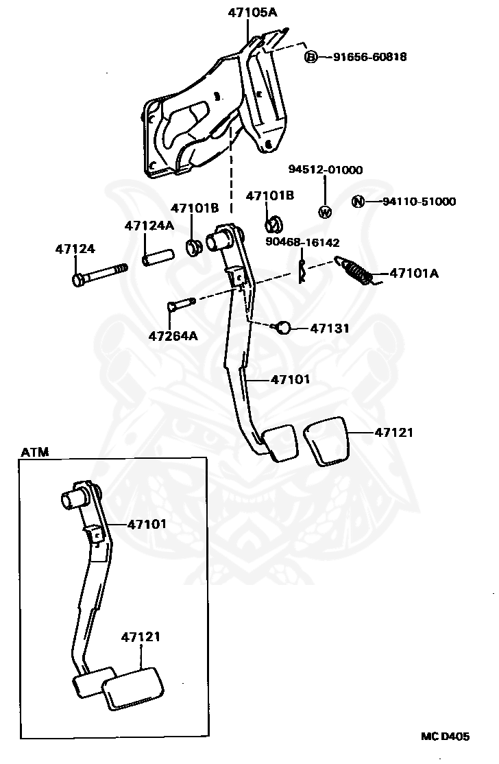 Toyota - Cushion, No.1 (for Clutch Pedal)